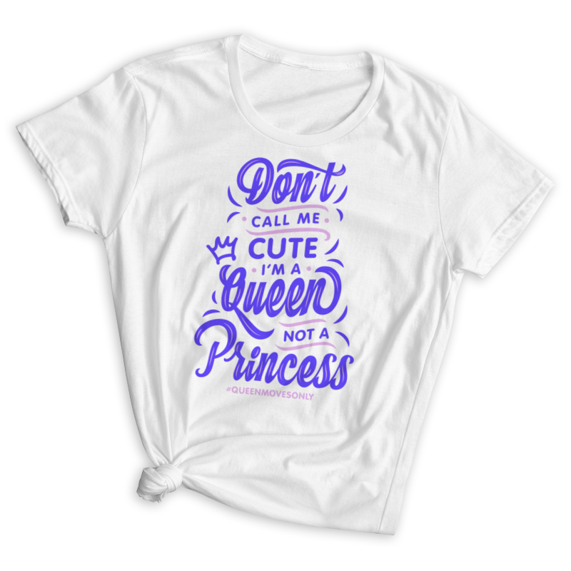 Queen Not a Princess Fitted T-Shirt