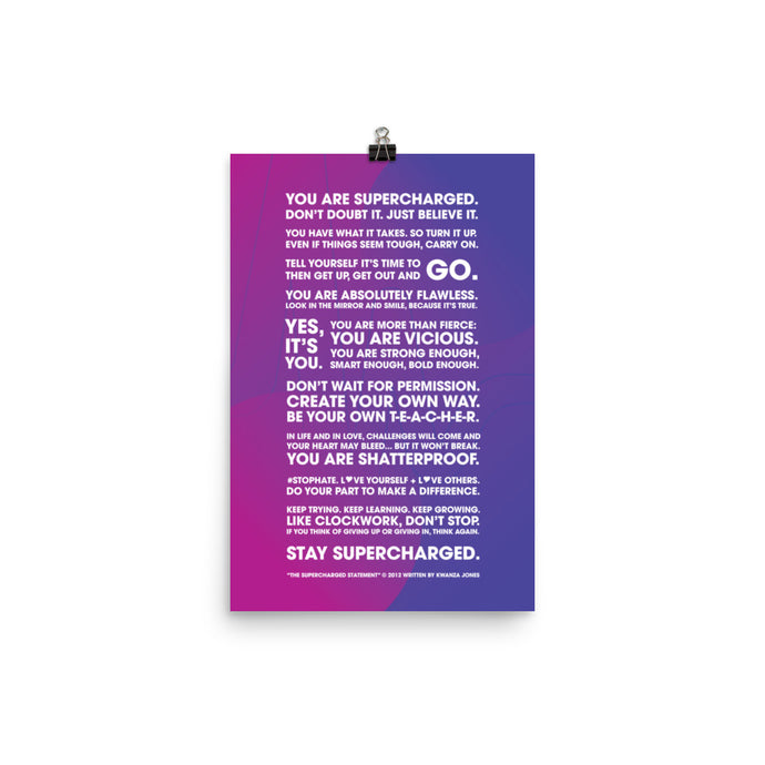 SUPERCHARGED Statement Poster (Gradient)