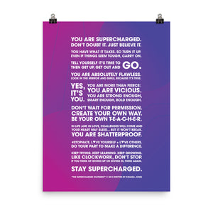 SUPERCHARGED Statement Poster (Gradient)